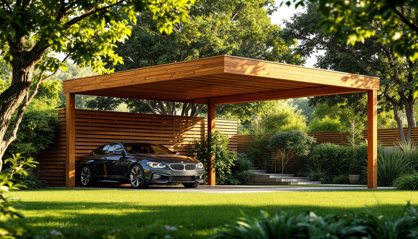 Un carport en bois en kit, à monter soi-même